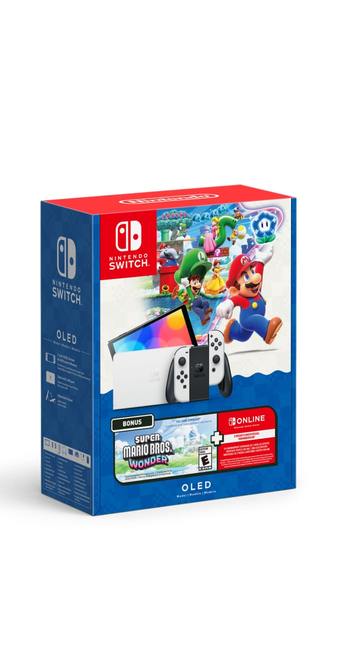 Consola Nintendo Switch Oled 64GB + Super Mario Bros.™ Wonder + 3m