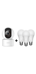 Smart Camera C200 + 3 Ampolletas Inteligentes