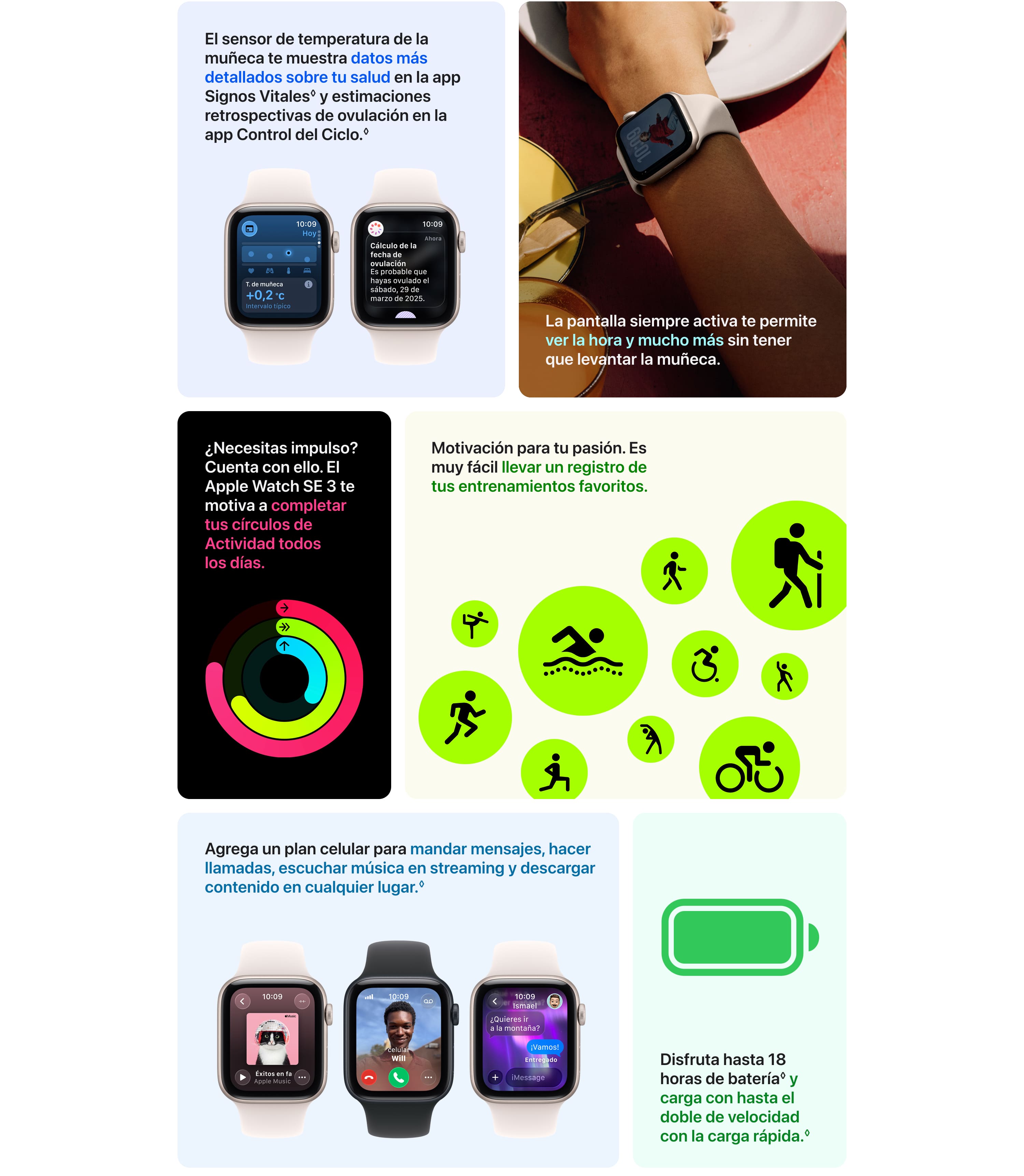 Apple Watch SE GPS 44mm Aluminio con Correa Deportiva M/L Entel