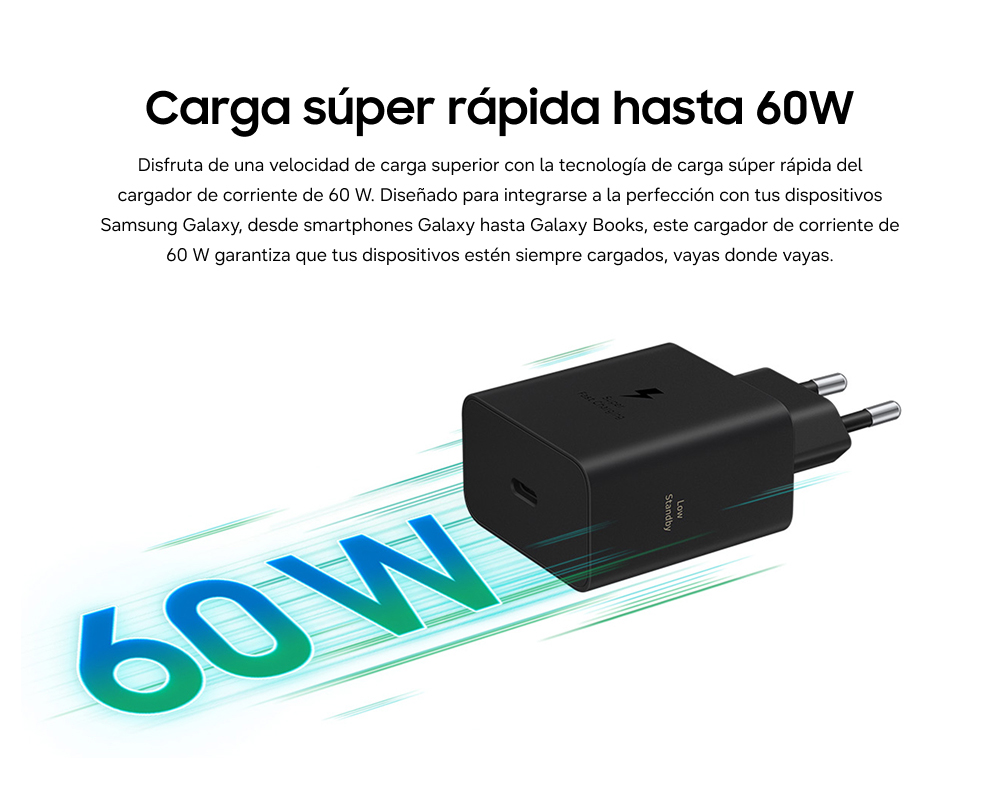 cargador samsung 60w