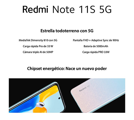 Xiaomi Note 11S 5G, Precio